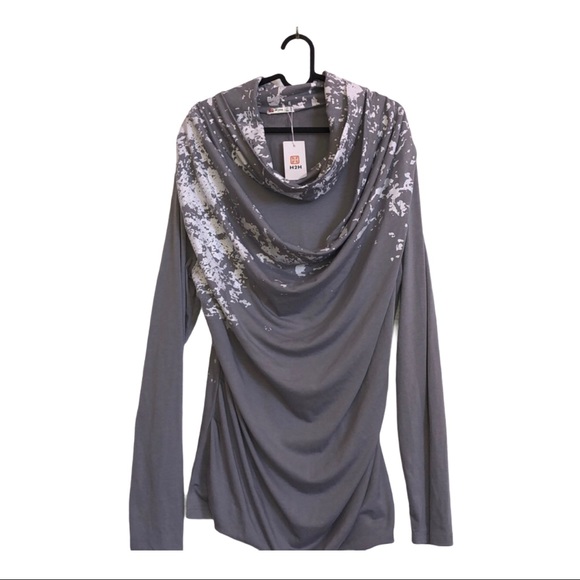 H2H draped‎ cowl neck stretchy splatter glitter - Picture 1 of 8
